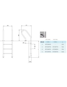 ESCALERA MIXTA PISCINA FLEXINOX 2