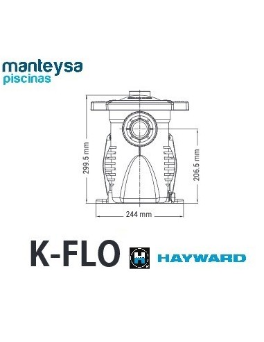 MEDIDAS BOMBA PISCINA K-FLO HAYWARD