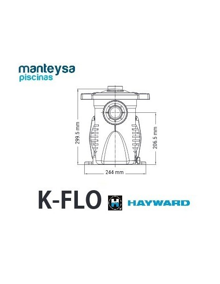 MEDIDAS BOMBA PISCINA K-FLO HAYWARD