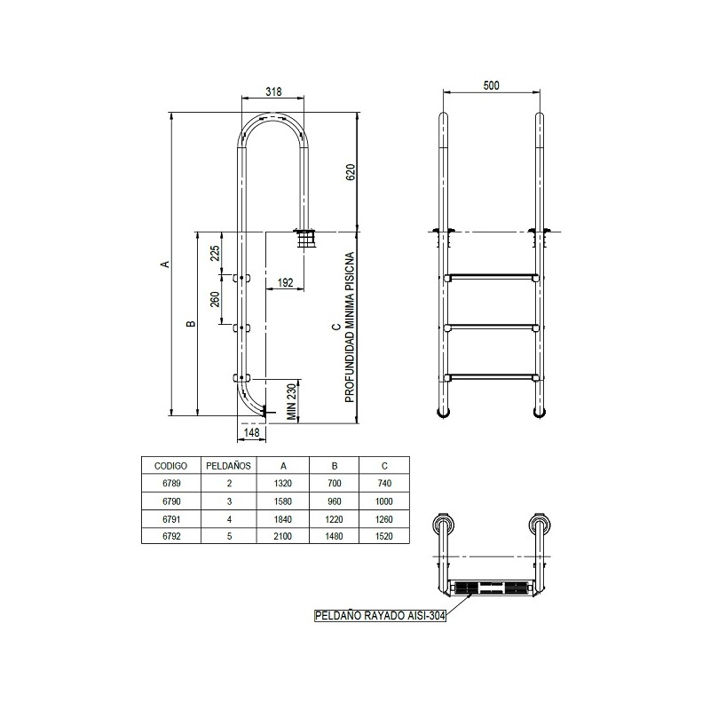 ESCALERA MURO AQUARAMA