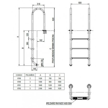 ESCALERA MURO AQUARAMA