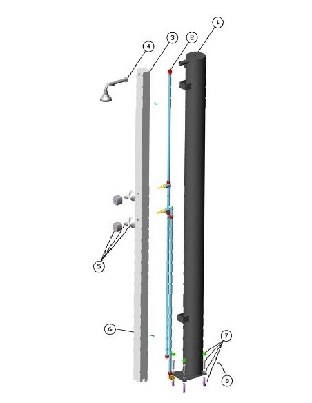 COLECTOR SOLAR DUCHA 30 LITROS CRM 30r01
