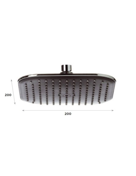 ROCIADOR 200x200MM DUCHA SOLAR CRM