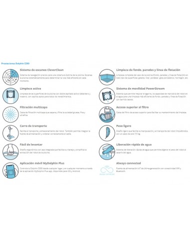 CARACTERISTICAS LIMPIAFONDOS DOLPHIN S300 MAYTRONICS