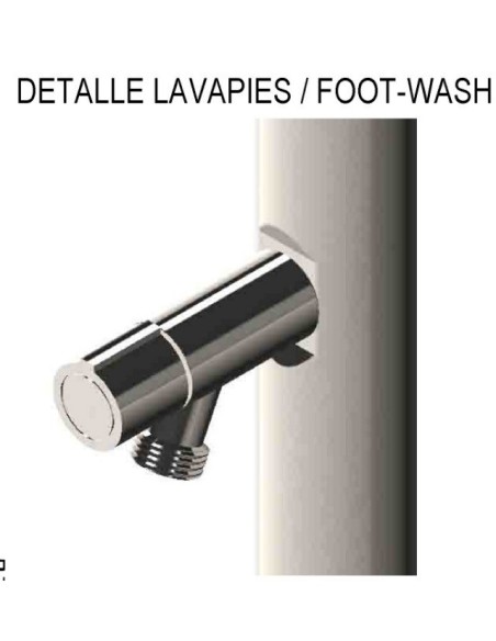 GRIFO LAVAPIES DUCHA 1 BRAZO INOX EASY CON LAVAPIES BAEZA ref. 111236