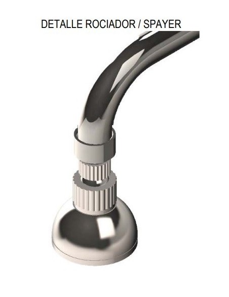 ROCIADOR DUCHA 1 BRAZO INOX EASY BAEZA ref. 111235