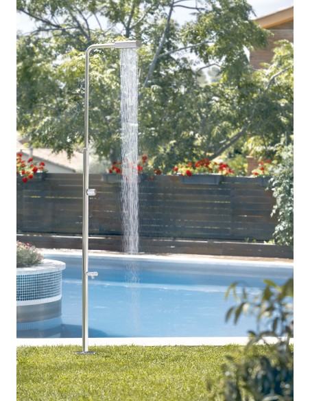 DUCHA INOX MODELO ANGEL CON LAVAPIES ASTRALPOOL - Ref. 52718 - accesoriospiscinasonline.es