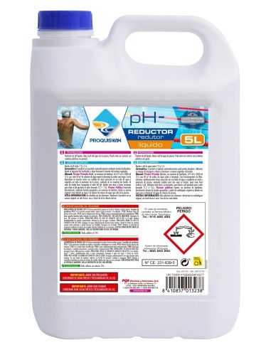 Compra Minorador PH- Liquido 5L para Piscinas y Spas