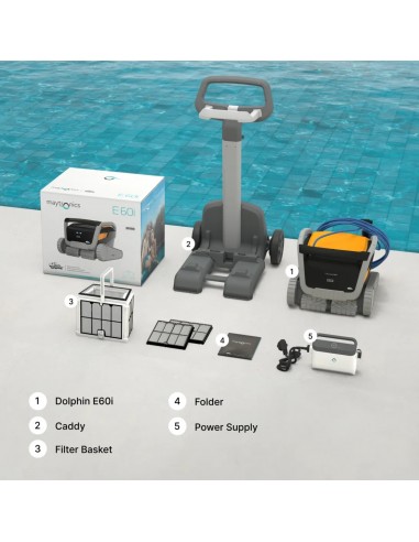 PACKAGING ROBOT LIMPIAFONDOS DOLPHIN E60i MAYTRONICS - accesoriospiscinasonline.es