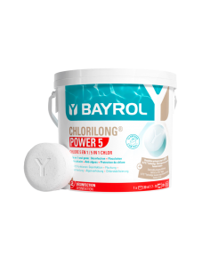 CHLORILONG POWER 5 PASTILLAS 250G BAYROL - Manteysa Piscinas