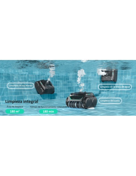 Limpiafondos Inálambrico Batería E-TRON VISION NG IA|Manteysa Pisicnas