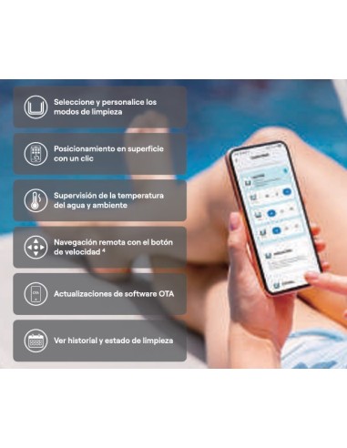 app ROBOT LIMPIAFONDOS BATERIA SORA P7 BEATBOT - Manteysa Piscinas