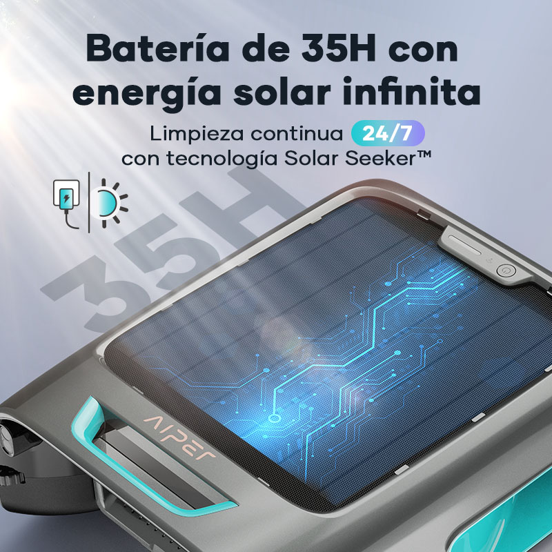 Carga de batería del robot solar AIPER Surfer S2